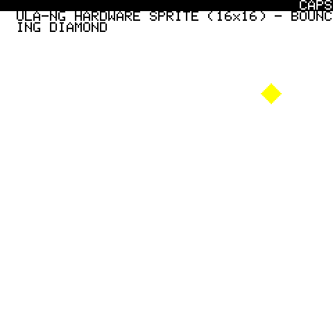 White screen with a title at the top and a small yellow diamond